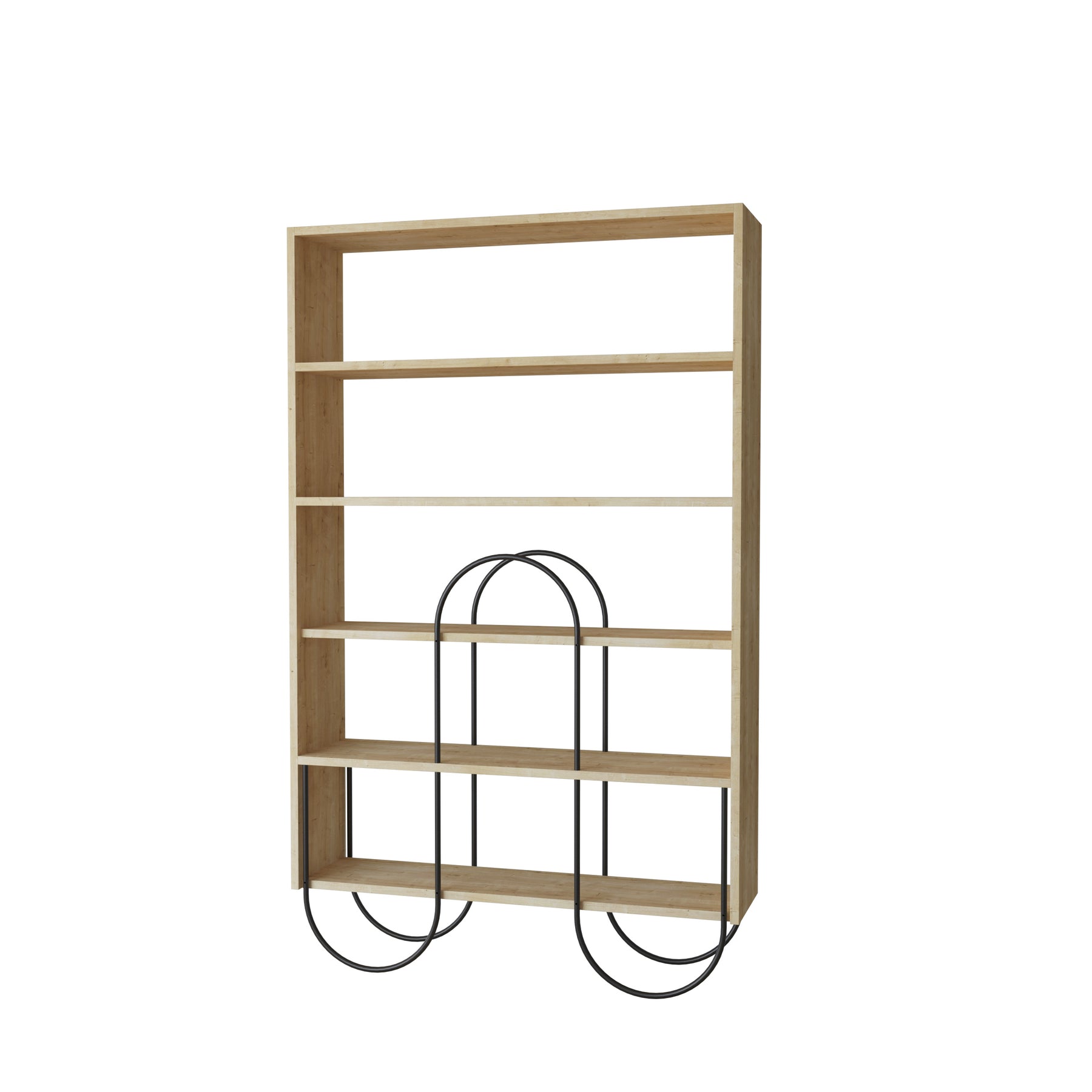 Norfolk Modern Bookcase Display Unit Natural Oak Effect Tall 159.1cm