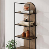 Archy Modern Bookcase 5-Tier Wall Mounted Shelf Dark Oak 180 cm