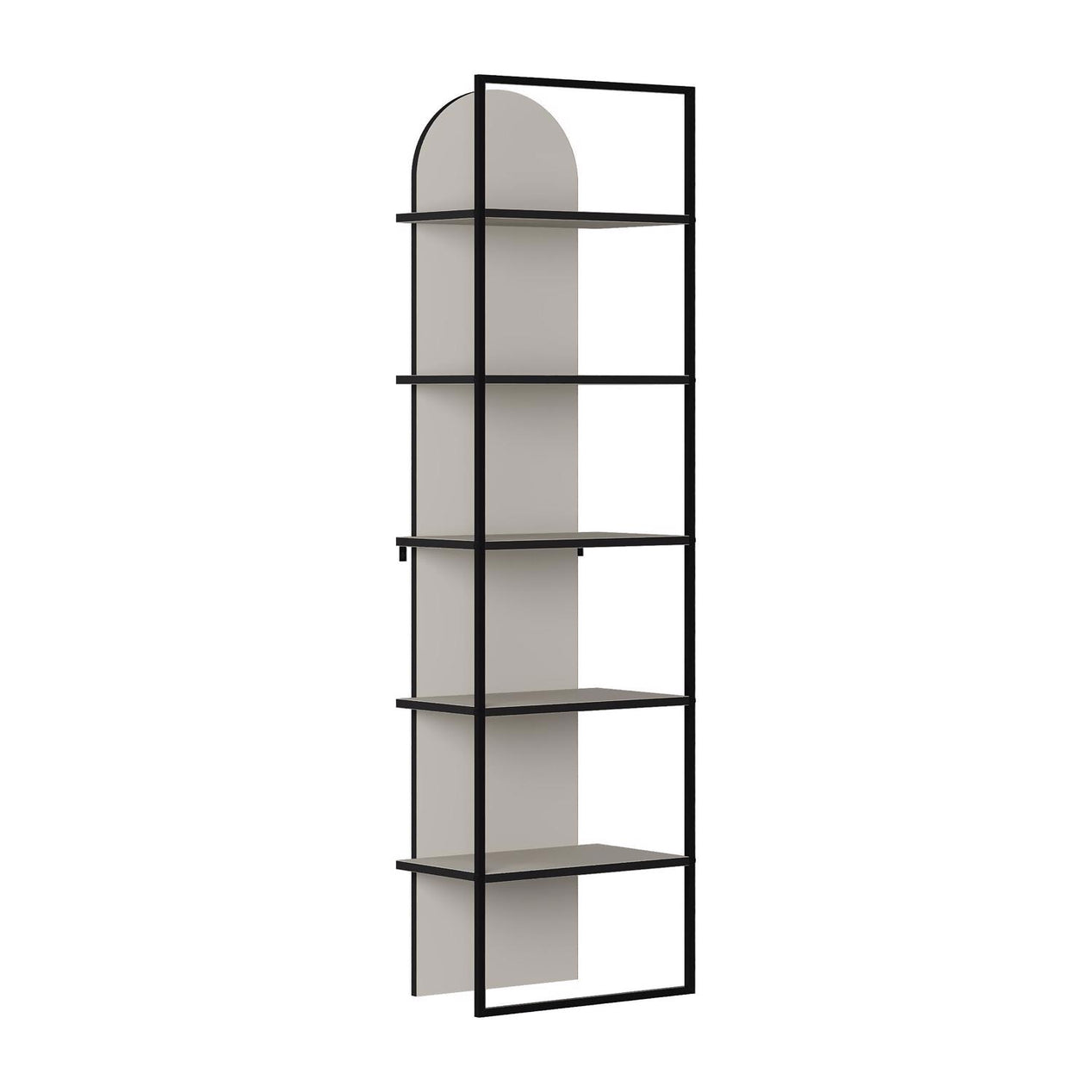 Archy Modern Bookcase 5-Tier Wall Mounted Shelf Sandstone 180 cm