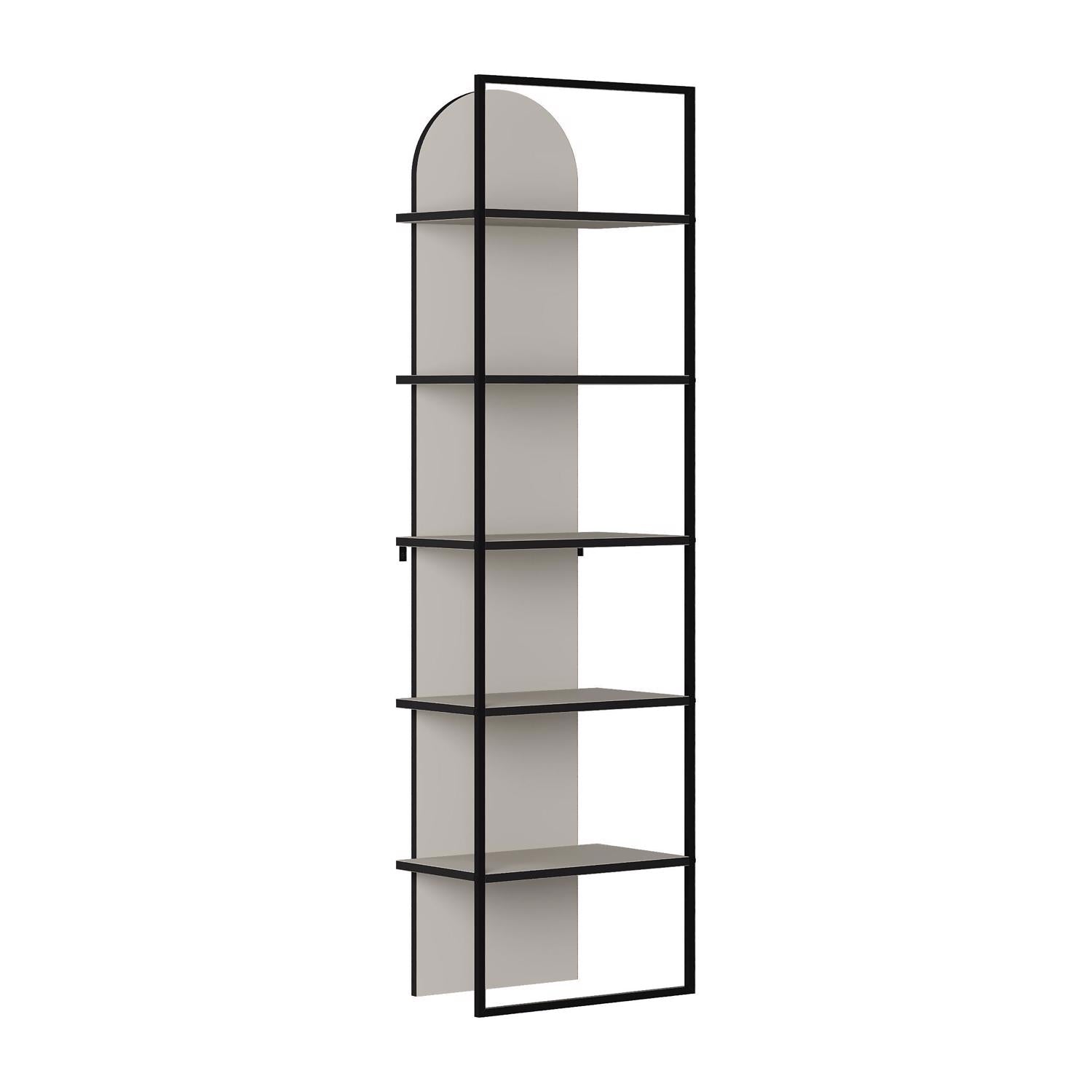 Archy Modern Bookcase 5-Tier Wall Mounted Shelf Sandstone 180 cm