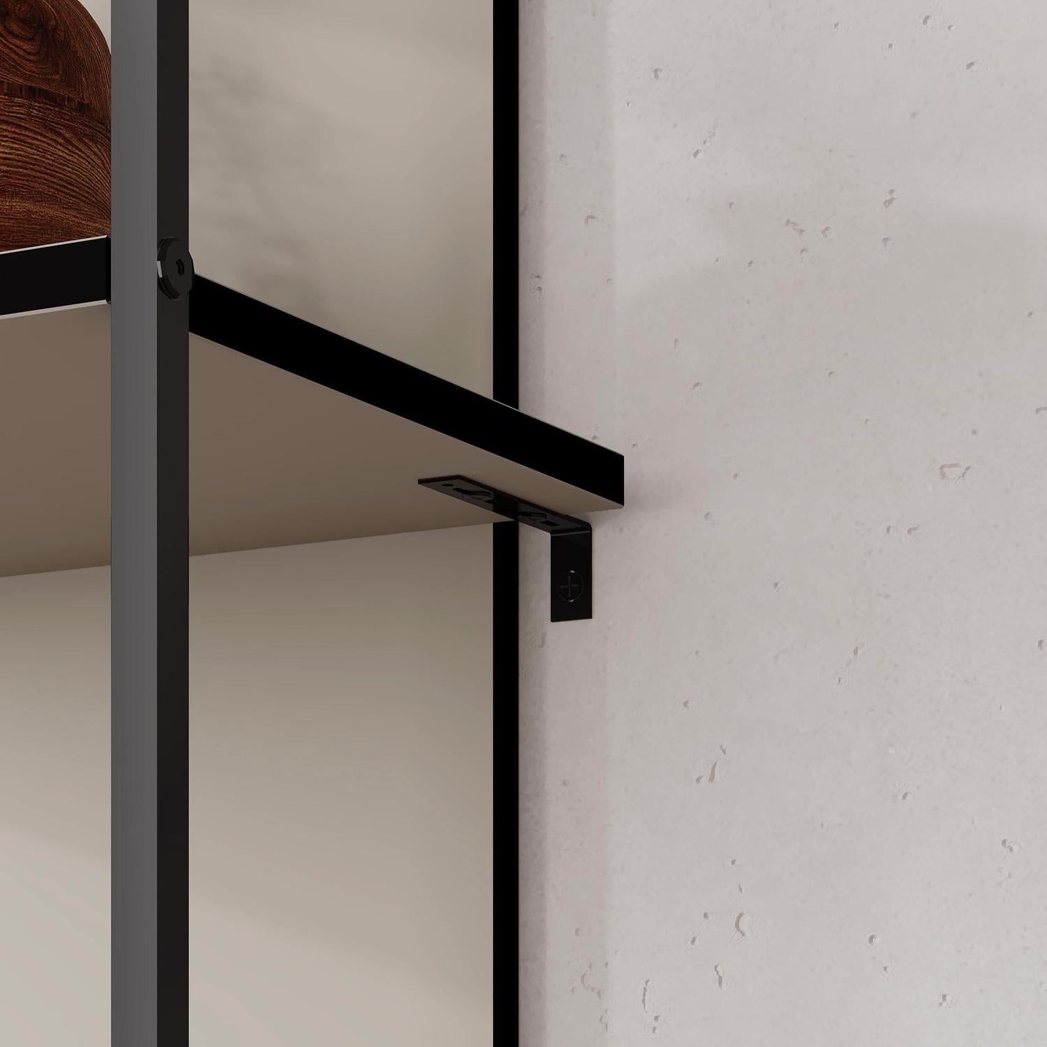 Archy Modern Bookcase 5-Tier Wall Mounted Shelf Sandstone 180 cm