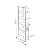 Archy Modern Bookcase 5-Tier Wall Mounted Shelf Sandstone 180 cm