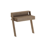 Cowork Modern Desk Dark Oak Wall Mounted With Drawer 94cm Wide