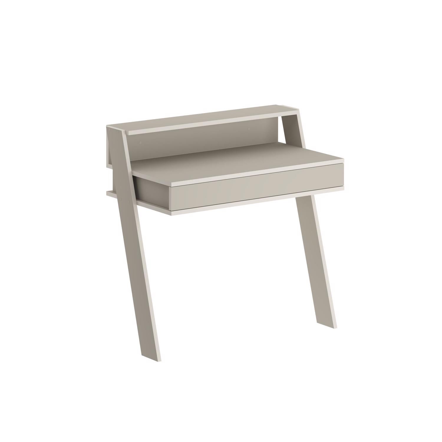 Cowork Modern Desk Sandstone Wall Mounted With Drawer 94cm Wide