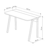 Luton Modern Study Desk Oak 120cm Wide