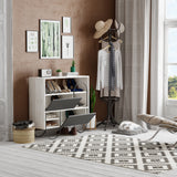 Norfolk Shoe Cabinet Ancient White Anthracite Grey