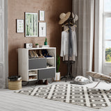 Norfolk Shoe Cabinet Ancient White Anthracite Grey