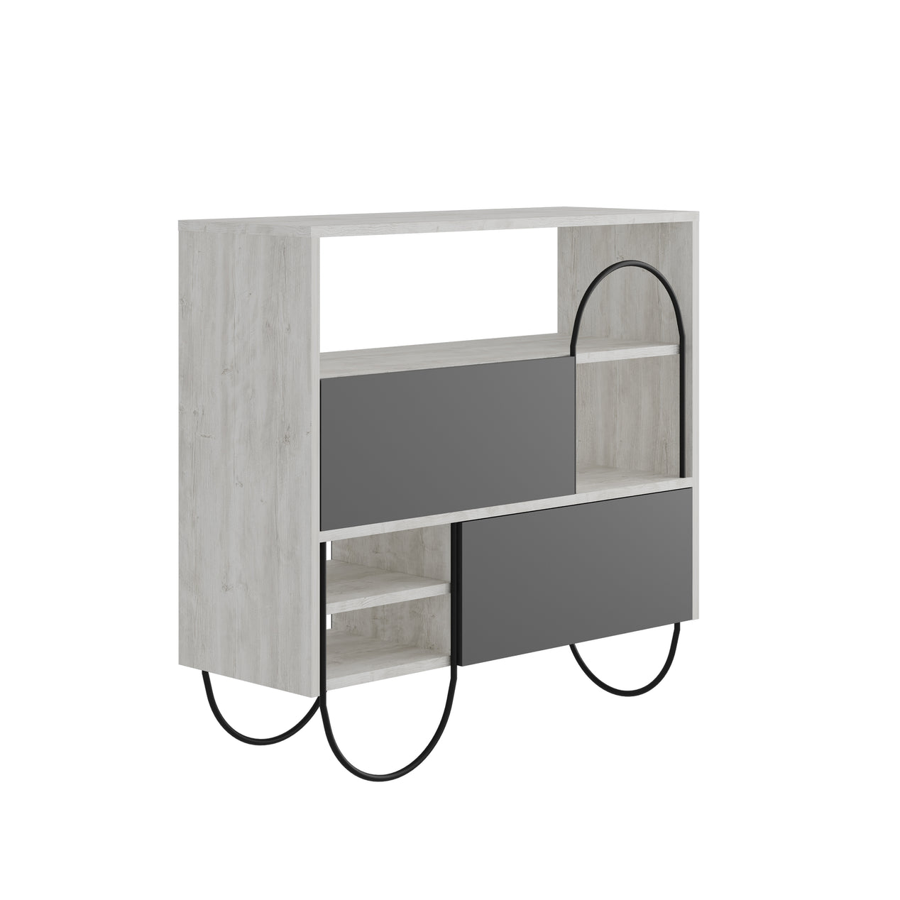 Norfolk Shoe Cabinet Ancient White Anthracite Grey