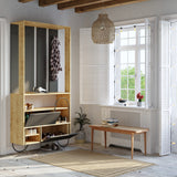Norfolk Hall Stand Coat Rack with Shoe Storage Oak Anthracite Grey