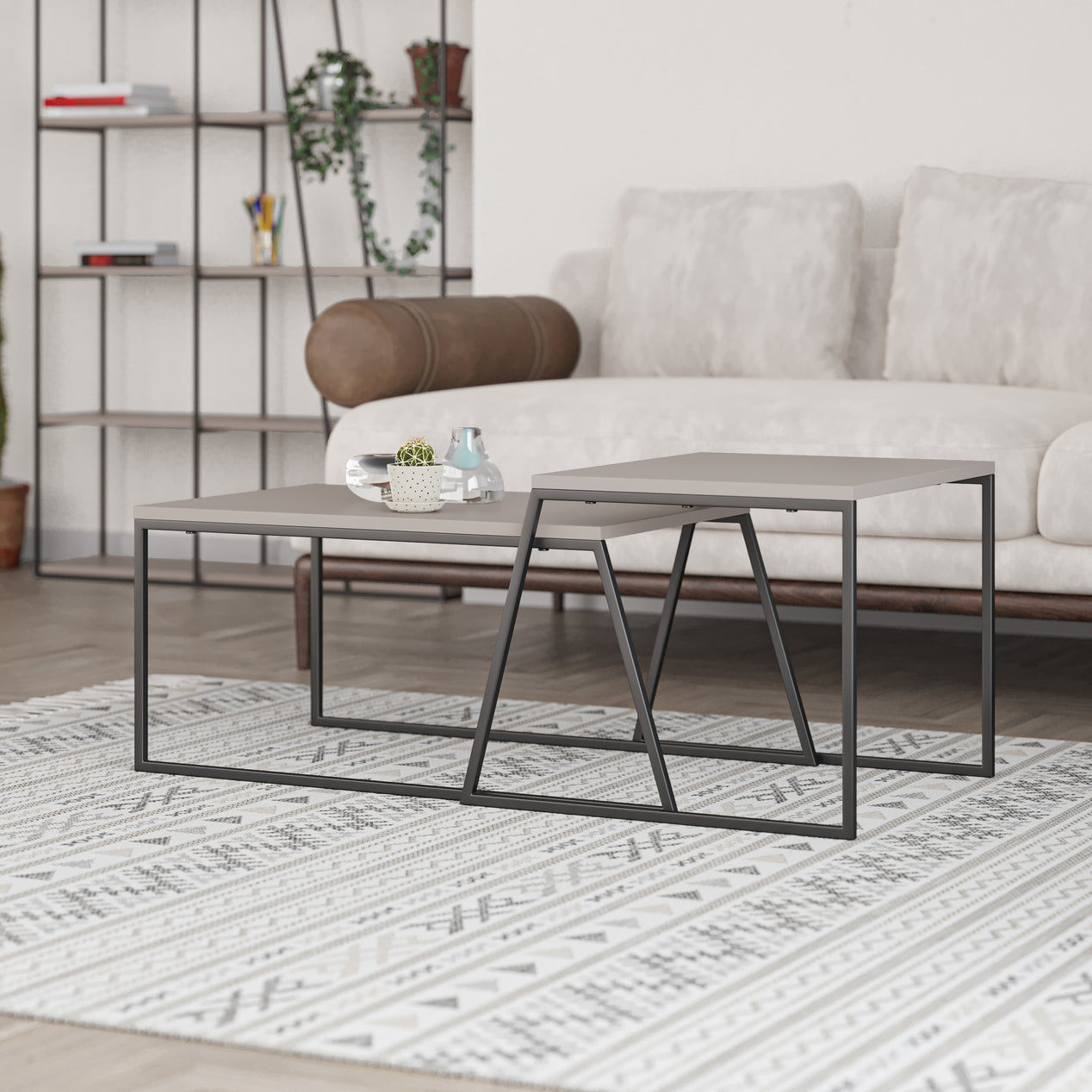 Pal Modern Coffee Table Mocha Grey