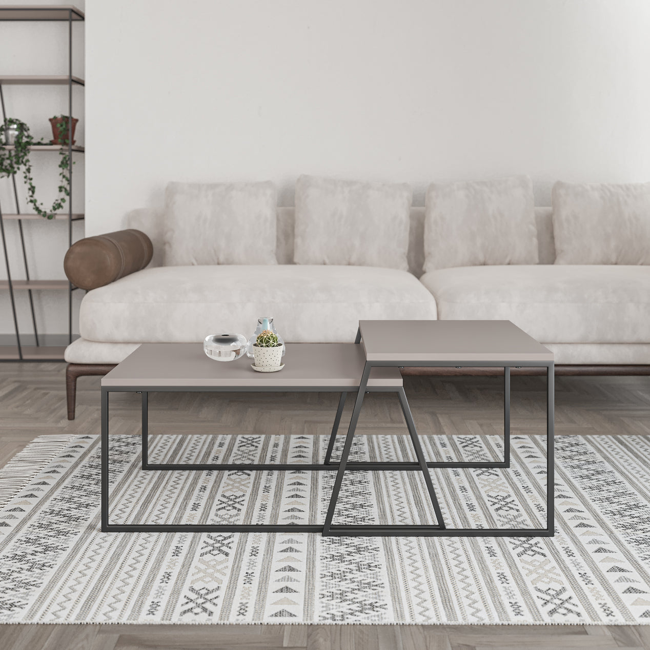 Pal Modern Coffee Table Mocha Grey