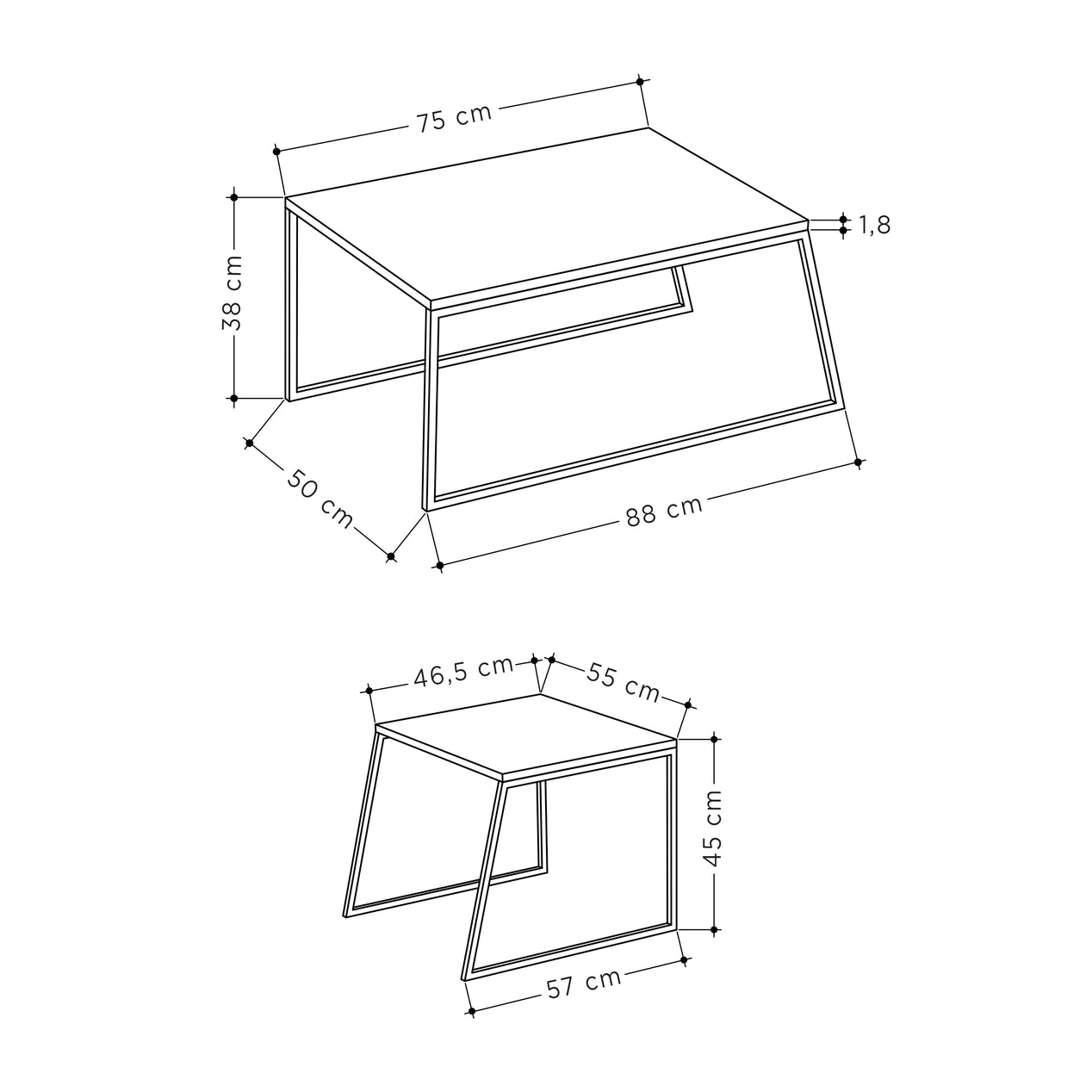 Pal Modern Coffee Table White