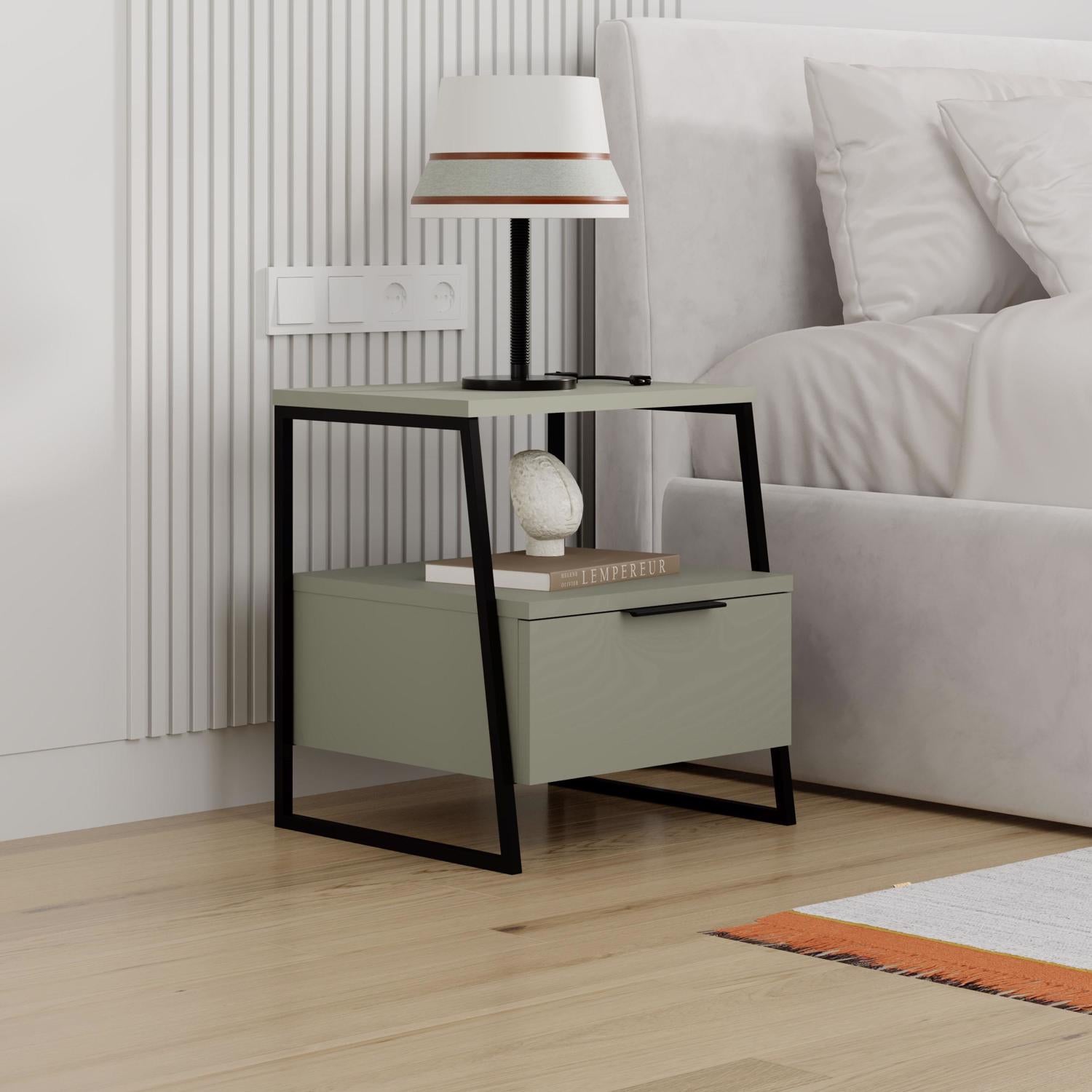 Pal Modern Nightstand Ash Green