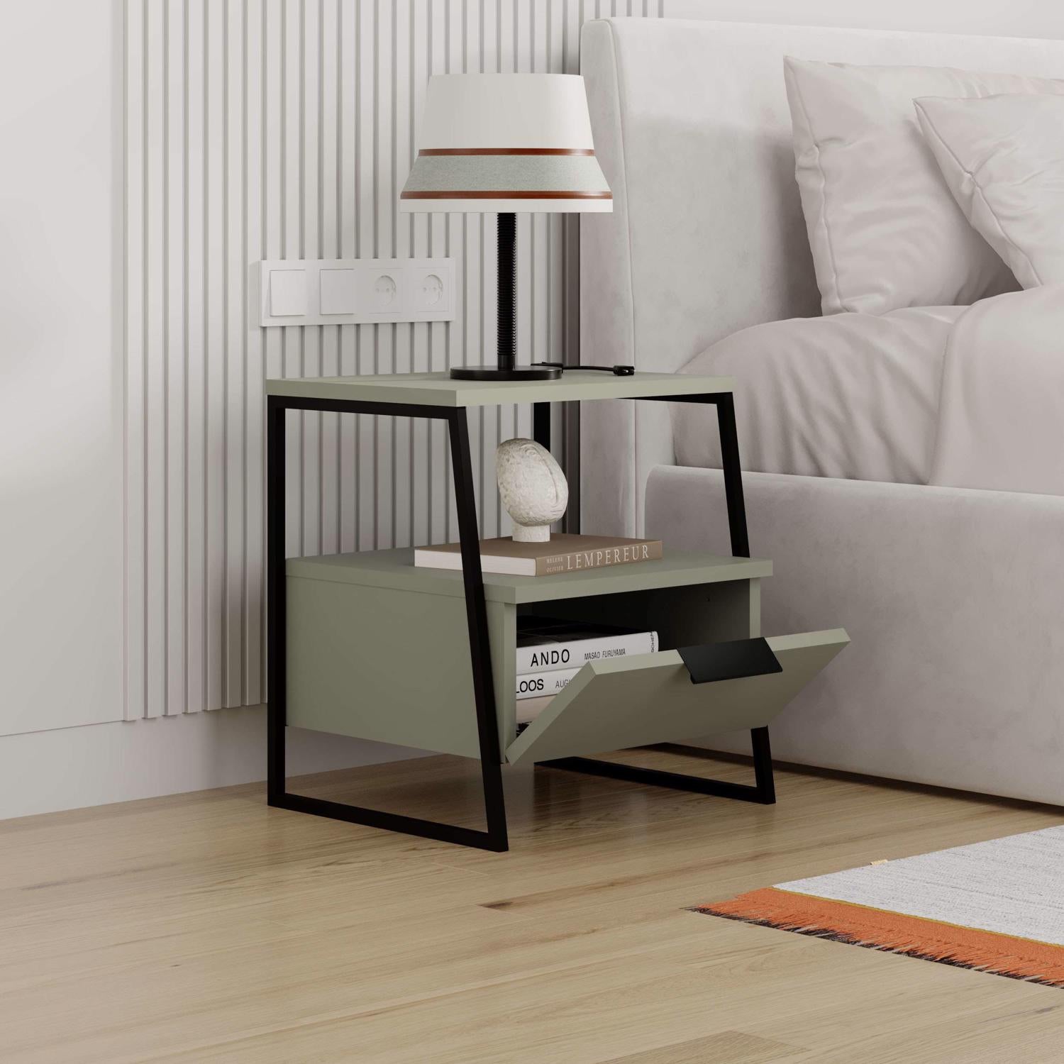 Pal Modern Nightstand Ash Green