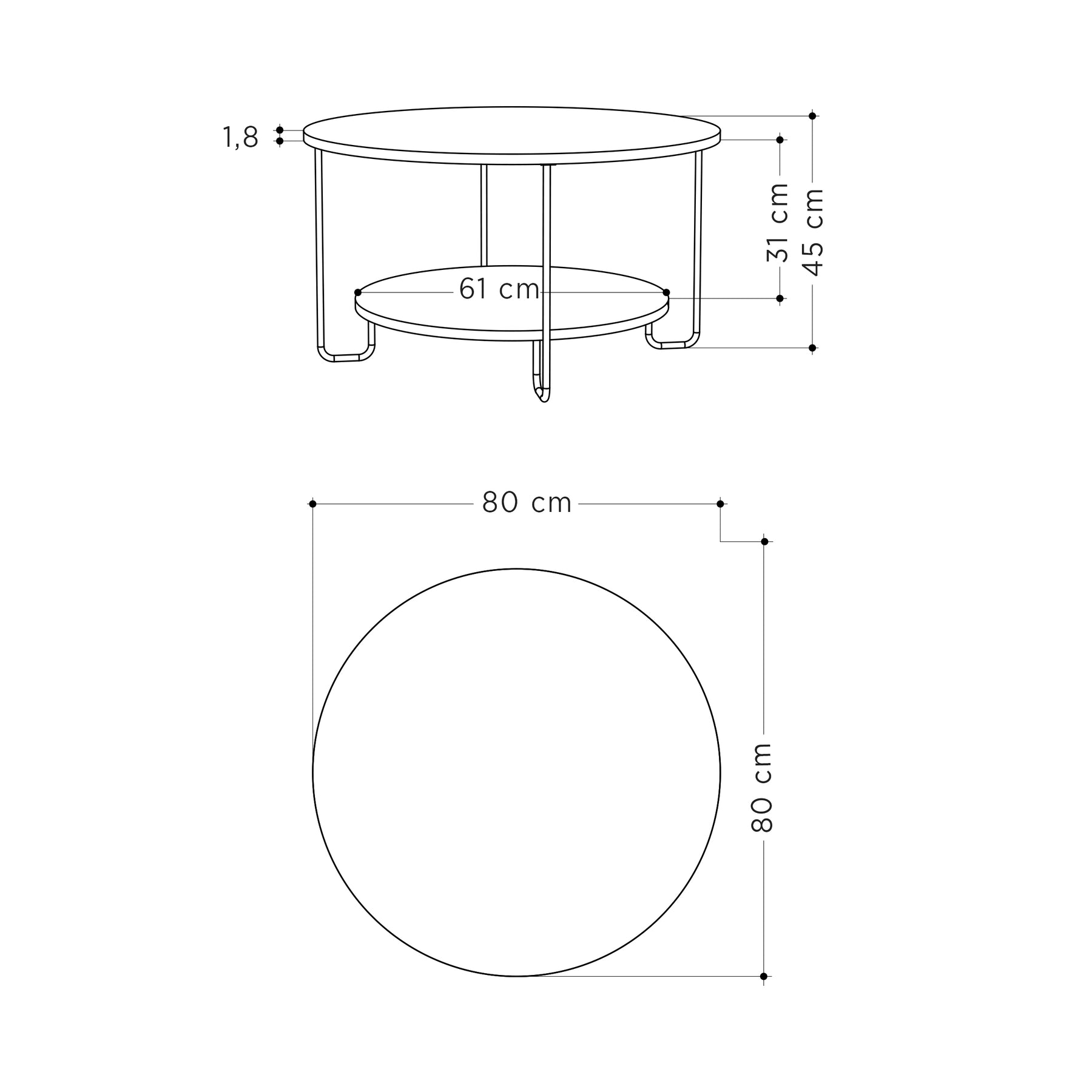 Corro Modern Coffee Table White