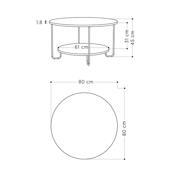 Corro Modern Coffee Table Oak Lotus