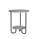 Corro Modern Side End Table Mocha Grey