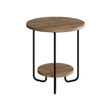 Corro Modern Side End Table Dark Oak