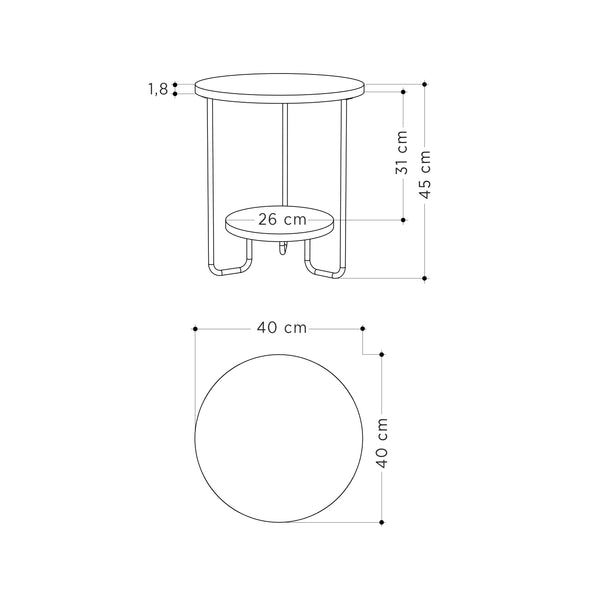 Corro Modern Side End Table White