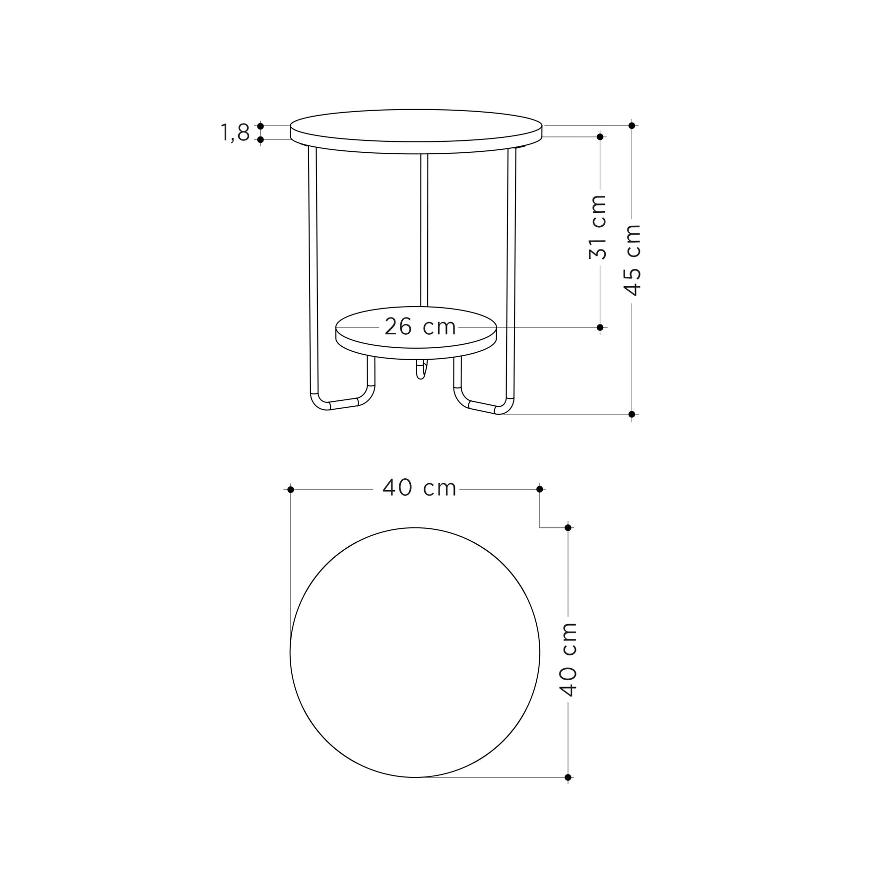 Corro Modern Side End Table Mocha Grey