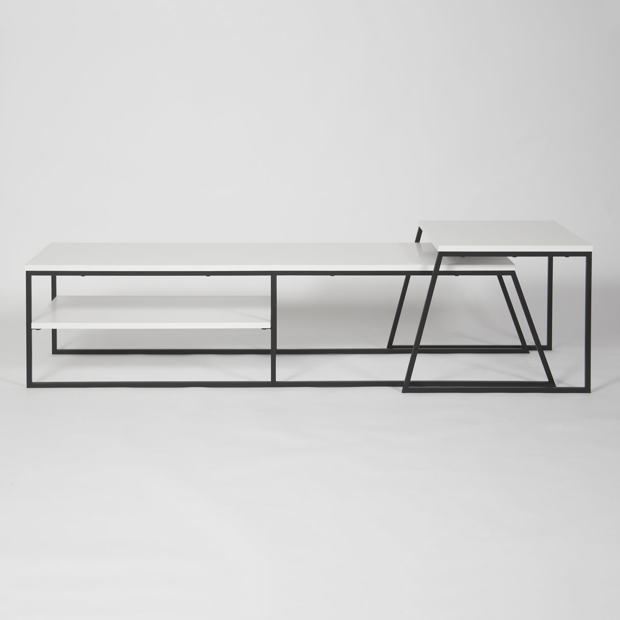 Pal Modern TV Unit Multimedia Centre Stand With Storage White 163cm
