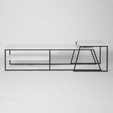 Pal Modern TV Unit Multimedia Centre Stand With Storage White 163cm