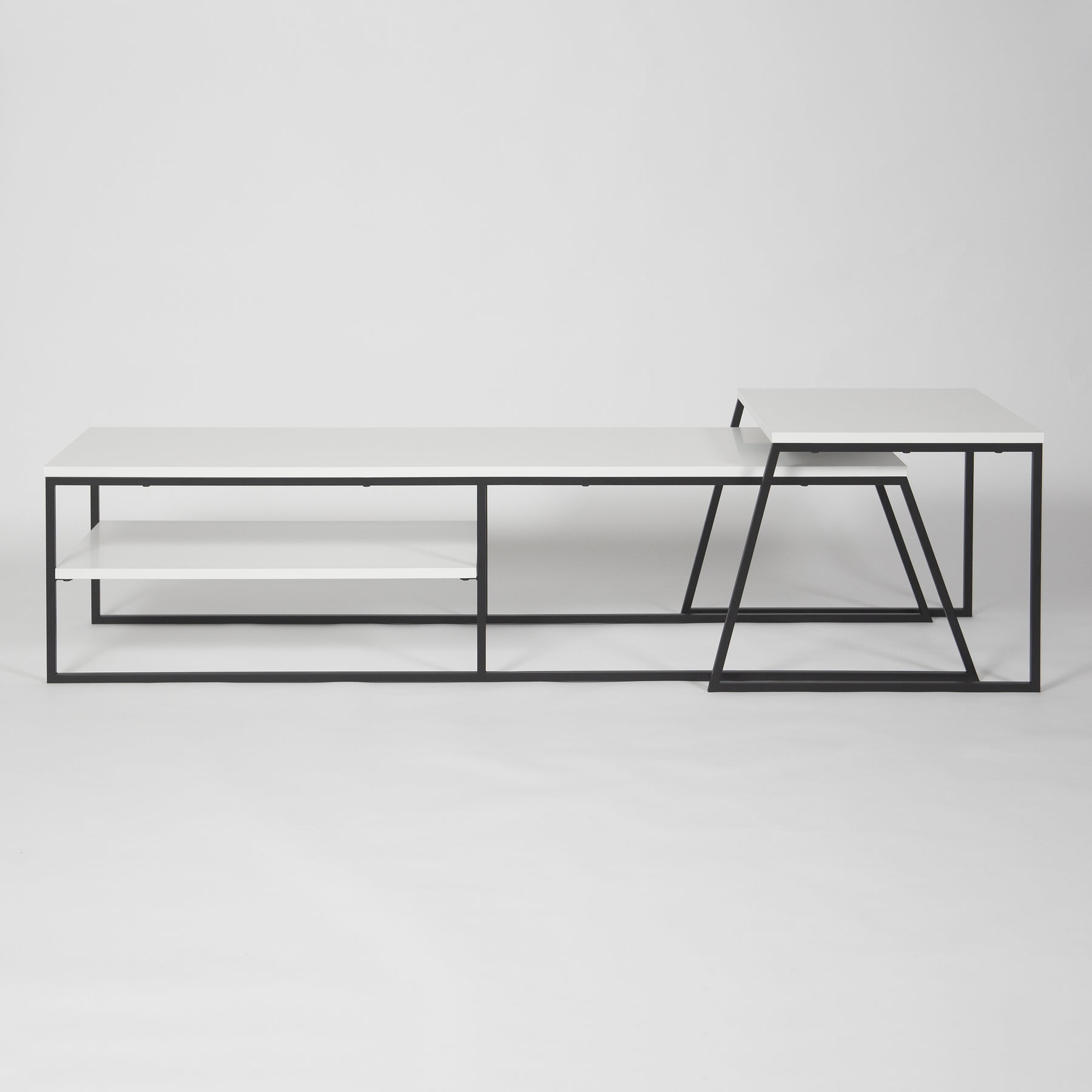 Pal Modern TV Unit Multimedia Centre Stand With Storage White 163cm