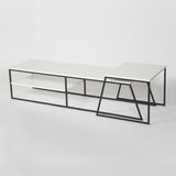 Pal Modern TV Unit Multimedia Centre Stand With Storage White 163cm