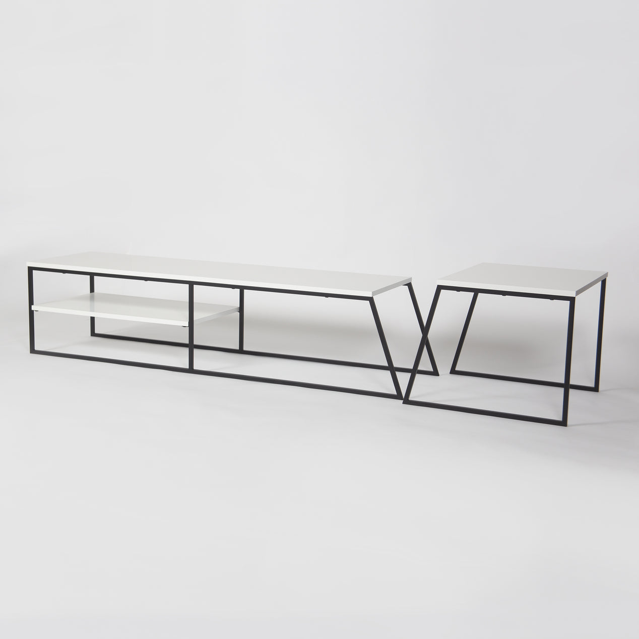 Pal Modern TV Unit Multimedia Centre Stand With Storage White 163cm