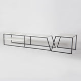Pal Modern TV Unit Multimedia Centre Stand With Storage White 163cm