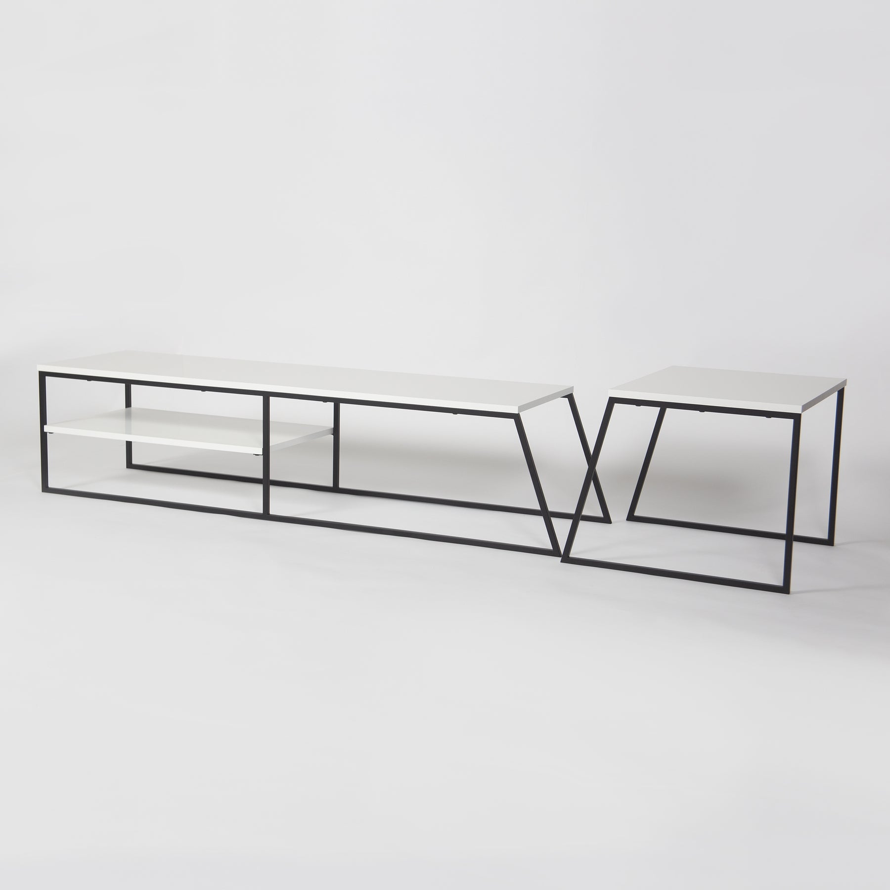 Pal Modern TV Unit Multimedia Centre Stand With Storage White 163cm
