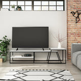 Pal Modern TV Unit Multimedia Centre Stand With Storage White 163cm