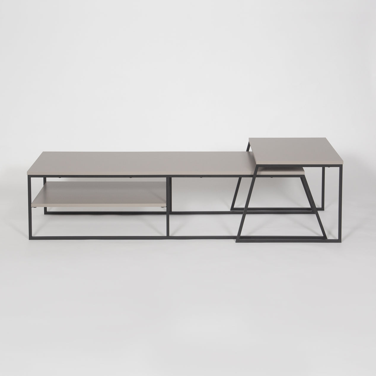 Pal Modern TV Unit Multimedia Centre Stand With Storage Mocha Grey 163cm