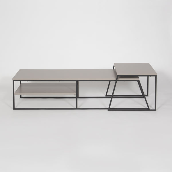 Pal Modern TV Unit Multimedia Centre Stand With Storage Mocha Grey 163cm