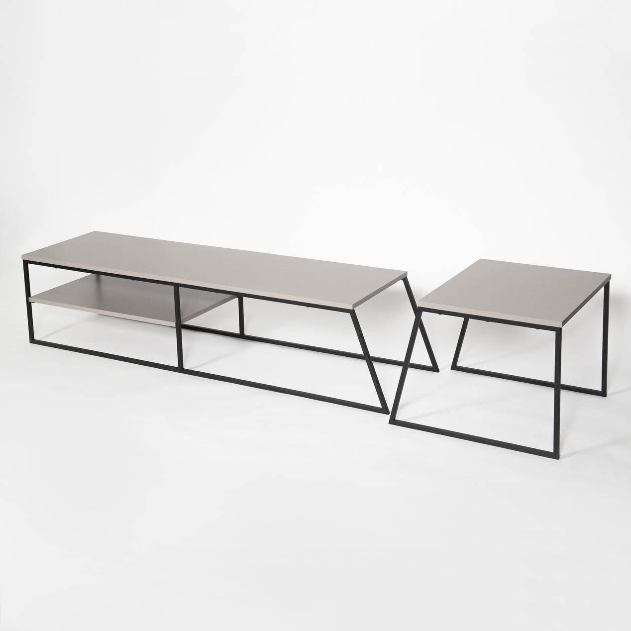 Pal Modern TV Unit Multimedia Centre Stand With Storage Mocha Grey 163cm