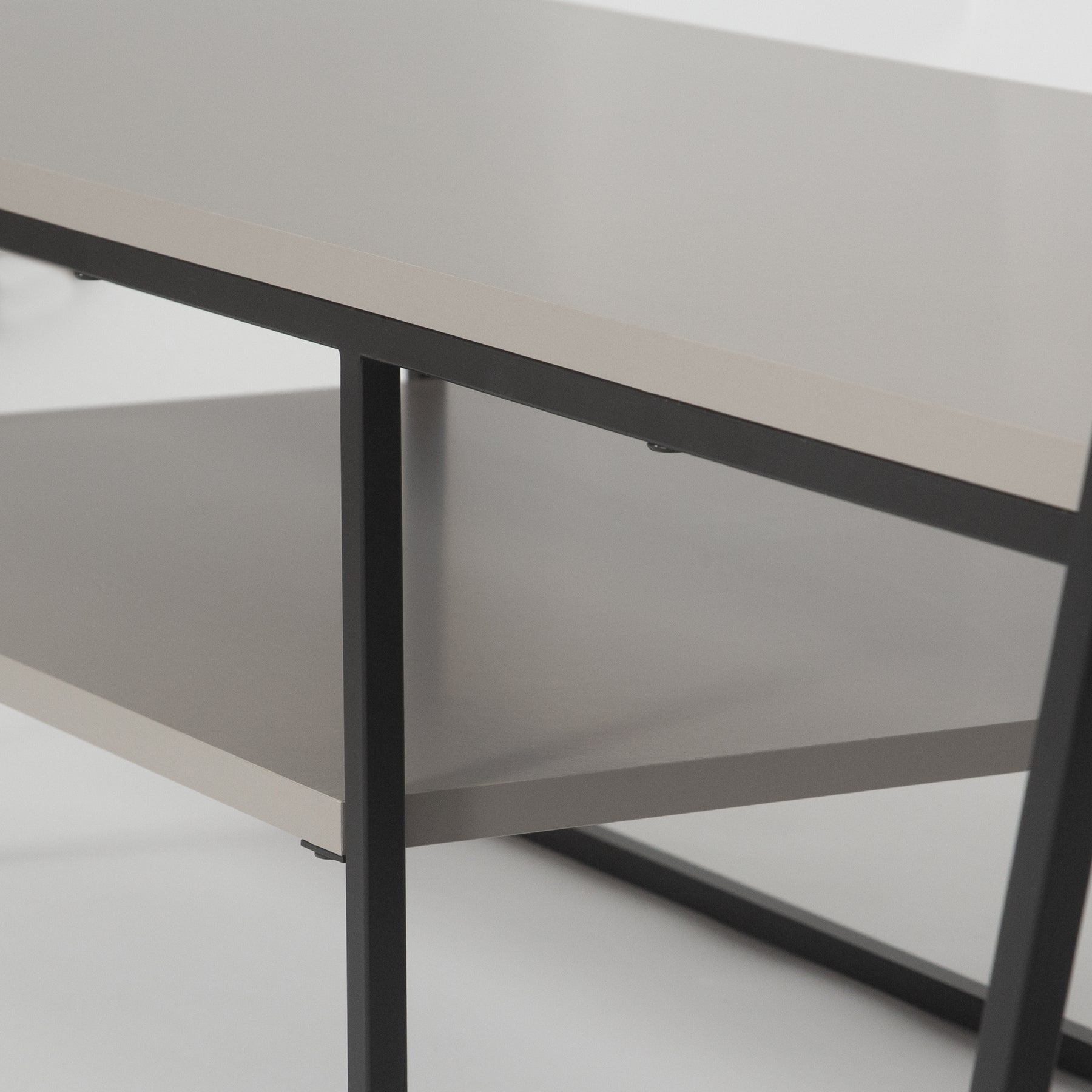 Pal Modern TV Unit Multimedia Centre Stand With Storage Mocha Grey 163cm