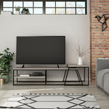 Pal Modern TV Unit Multimedia Centre Stand With Storage Mocha Grey 163cm