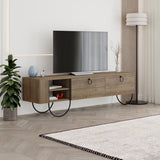 Norfolk Modern TV Unit Multimedia Centre Dark Oak with Storage
