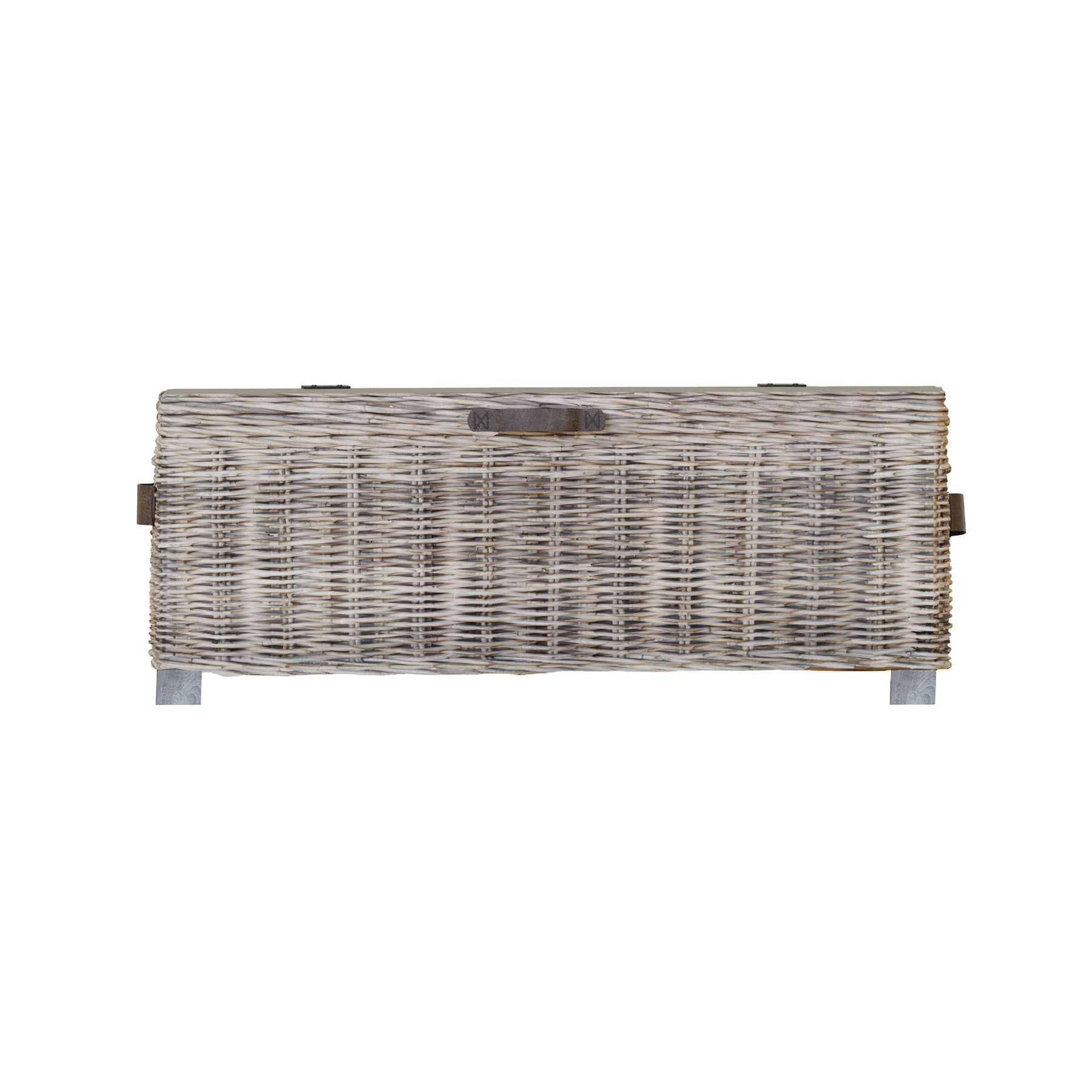 Maya Handmade Kubu Rattan Storage Coffee Table Limewash
