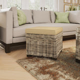 Maya Handmade Kubu Rattan Small Storage Stool