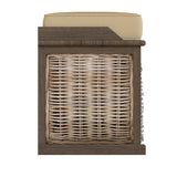 Maya Handmade Kubu Rattan Small Basket Storage Bench