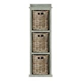 Maya Handmade Kubu Rattan 3 Basket Storage Unit Limewash