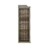 Maya Handmade Kubu Rattan 3 Basket Storage Unit Limewash