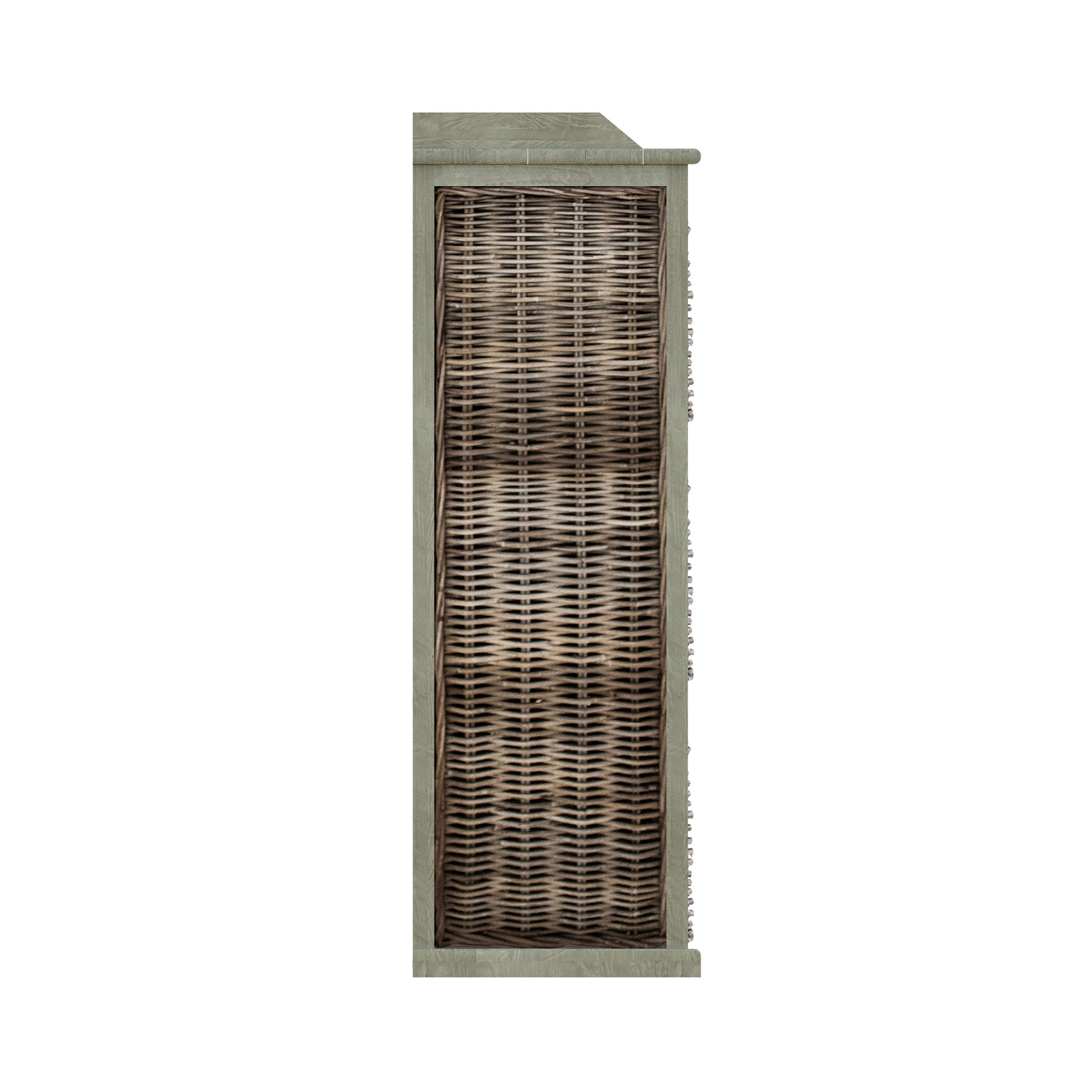 Maya Handmade Kubu Rattan 3 Basket Storage Unit Limewash