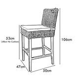 Maya Bar Stools Greywash Set of 2