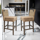 Maya Bar Stools Greywash Set of 2