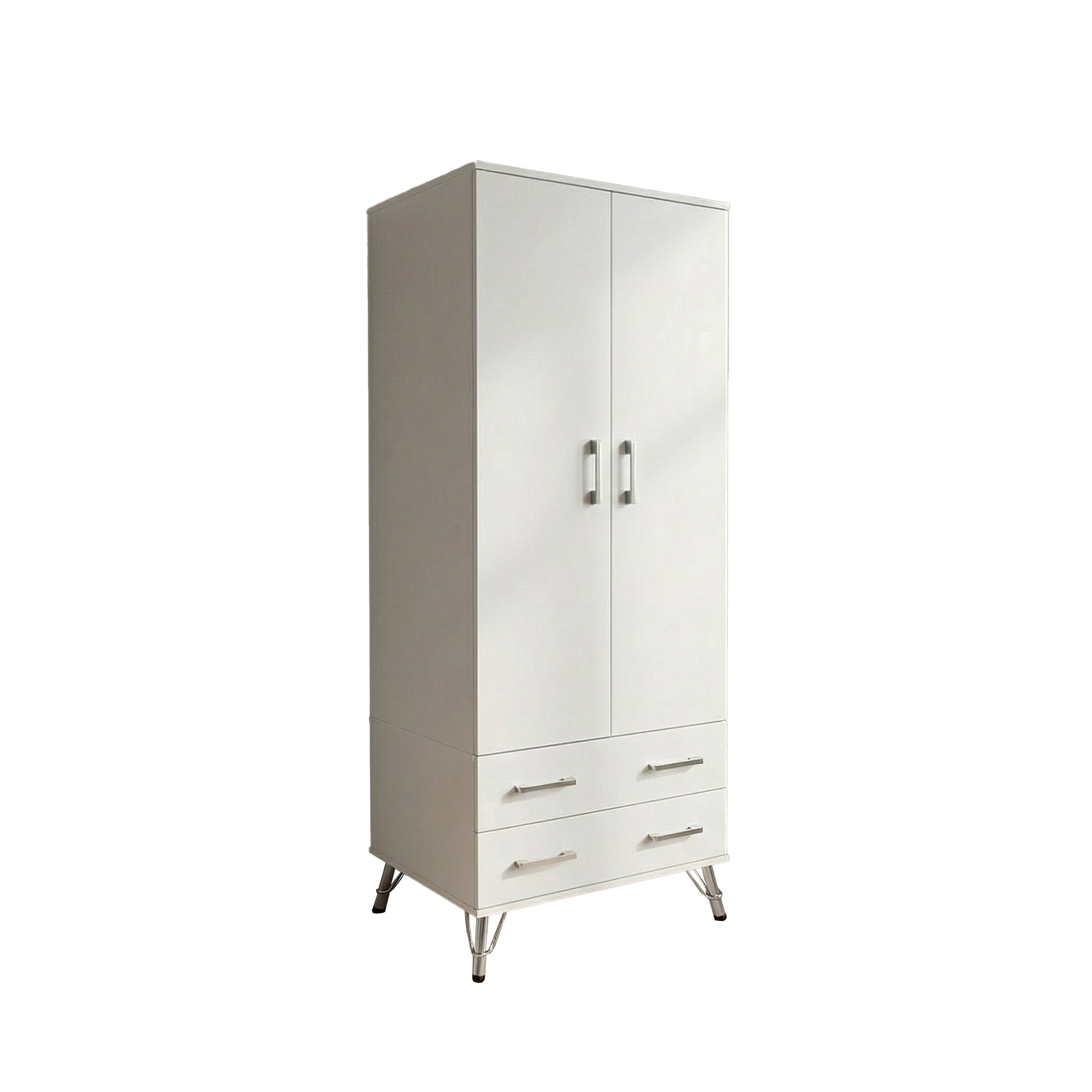 Maldon White 2 Door 2 Drawer Combination Wardrobe