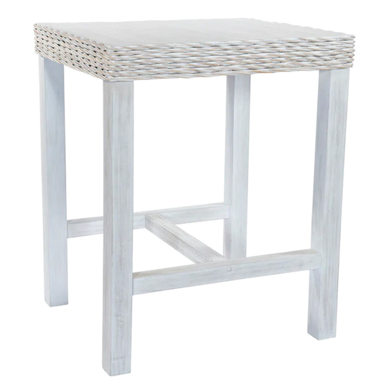 Maya Rattan Bar Table - Whitewash