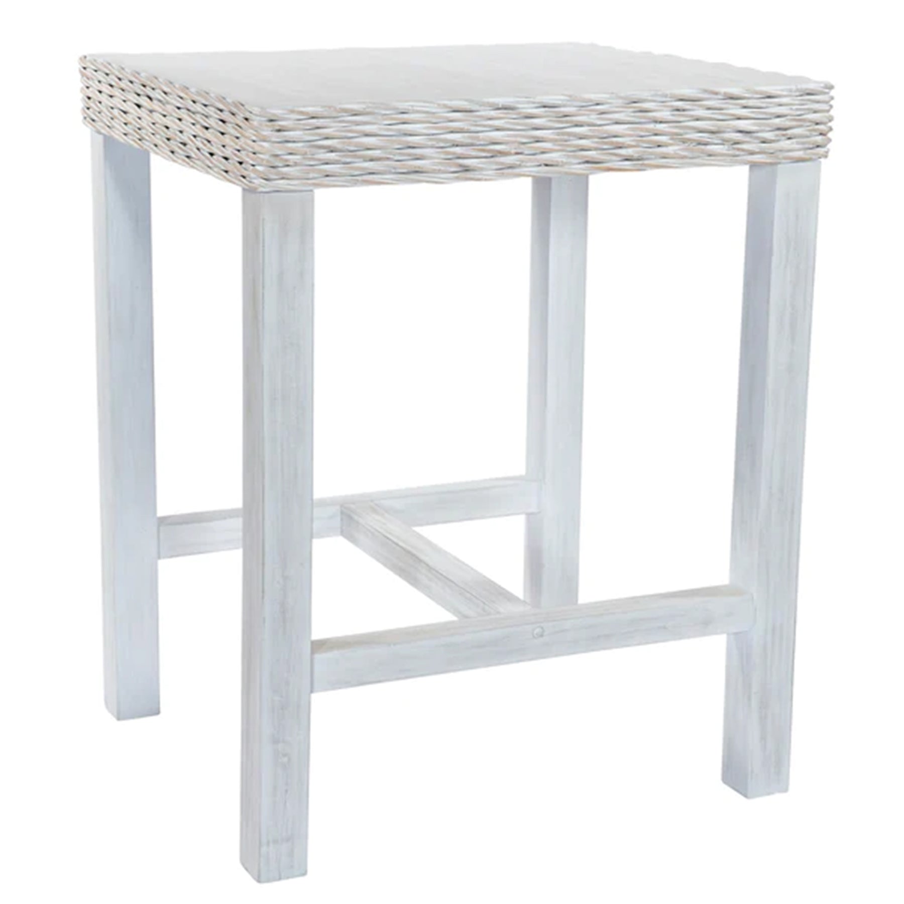 Maya Rattan Bar Table - Whitewash