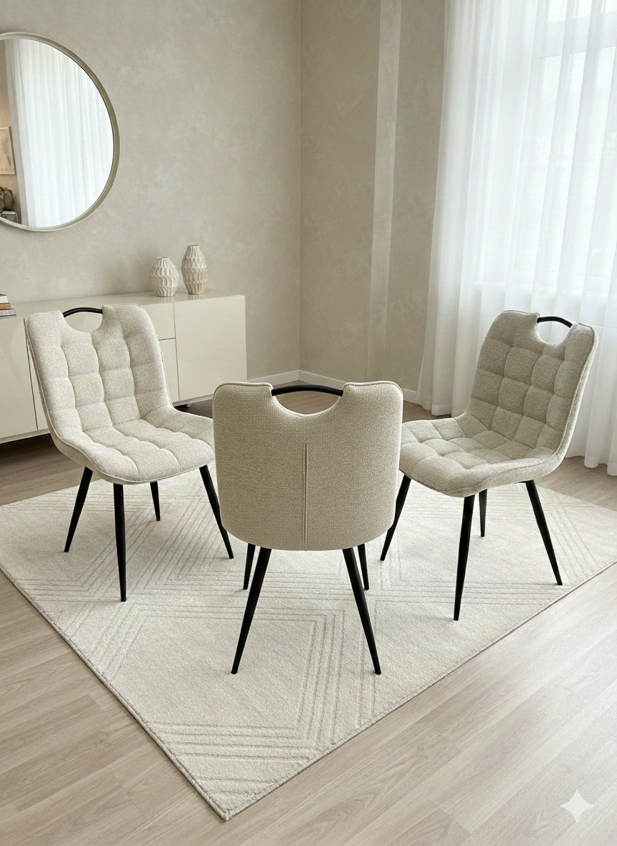 Arizona Dining Set With 4 Chairs Grey